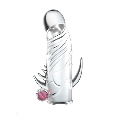 Crystal Vibrating Penis Sleeves Delay-Uitbreidings Zachte TPE Condooms voor de Mens