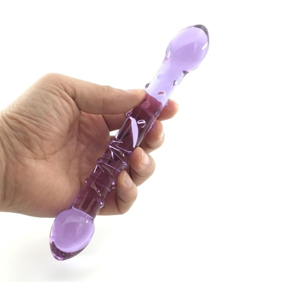 Dubbele koppen kont plug anaal plug butt glas kont plug met innerlijke schroef ontwerp verspreid over de hele wereld glas dildo's