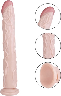 15 inch levensechte flexibele dikke realistische enorme monsterdildo met sterke zuignap