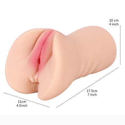 2 in 1 Mannelijk Volwassen Geslachtsspeelgoed van Masturbators met 3D Realistische Geweven Zakpussy en Strak Anusgeslacht Stroker voor Mensen