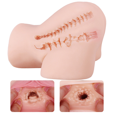 Pussy van de geslachts Groot Ezel van het de Kopgeslacht van de Speelgoed Nieuw Heet Verkopend Masturbatie het Speelgoed Dubbel Kanaal Mini Silicone Masturbators Sex Toy voor M
