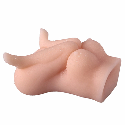 Levensecht Mannelijk Masturbator-Zakpussy 3D Realistisch Geweven Vagina en Anus Volwassen het Geslachtsspeelgoed van Stroker voor Mensenmasturbatie