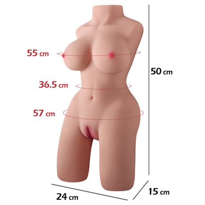 van de de Positie Actief Half Lengte van 6,5 kg Multidoll van het het Siliconegeslacht Vrouwelijk Torso Realistisch Pussy Groot Doll van het Borstgeslacht Geschikt voor