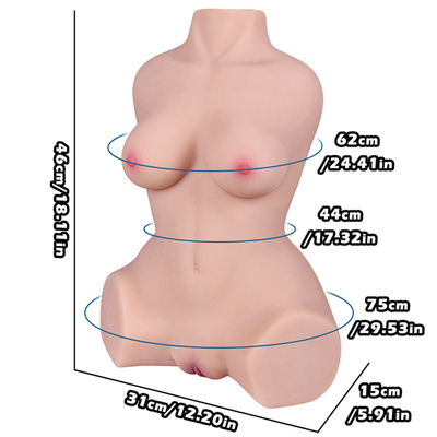 Realistisch Zacht Elastisch Pussy van fabrikantensupply best sale Geslacht Toy Silicone Ass Torso