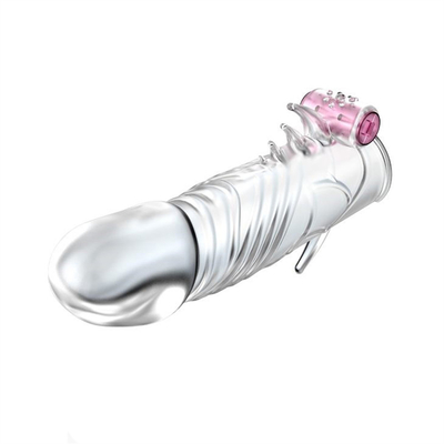 Crystal Vibrating Penis Sleeves Delay-Uitbreidings Zachte TPE Condooms voor de Mens