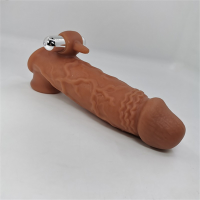 Van de de Kokers het Opnieuw te gebruiken Dekking van de condoompenis van de Vergrotingsvergrotingsapparaten Volwassen Geslacht Toy For Men