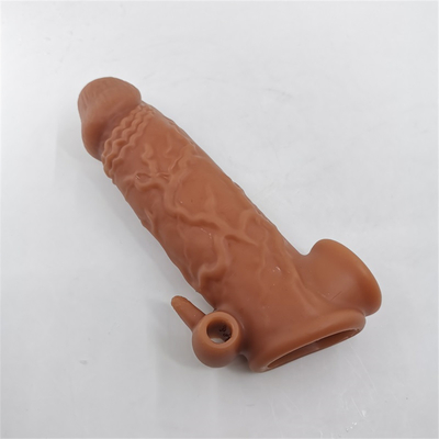 Van de de Kokers het Opnieuw te gebruiken Dekking van de condoompenis van de Vergrotingsvergrotingsapparaten Volwassen Geslacht Toy For Men