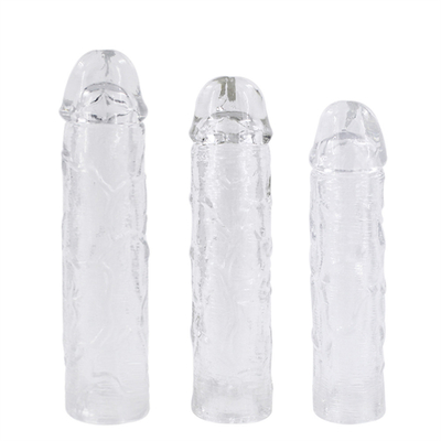 Van de de Mensenpenis van geslachtstoy dildo extender condoms for van de de Uitbreidingskoker van het de Haansilicone de Realistische Penis