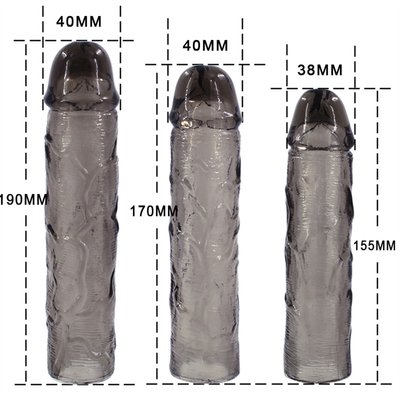 Van de de Mensenpenis van geslachtstoy dildo extender condoms for van de de Uitbreidingskoker van het de Haansilicone de Realistische Penis