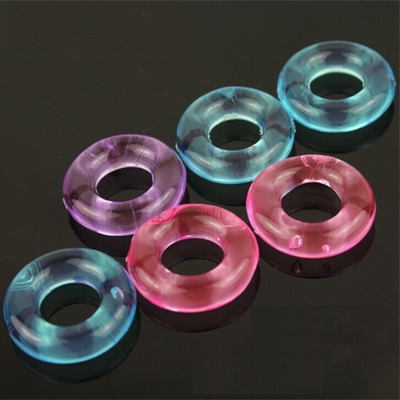 De Penis Ring Crystal Ring Color Random Silicone Ring van de tijdvertraging voor Mannetje