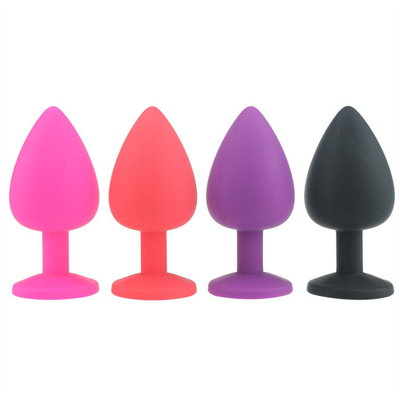 Het draagbare van de het Uiteindestop van Siliconejeweled Chastity Anal Plug Adult Toy Anale Vrolijke Volwassen Speelgoed voor Mensen
