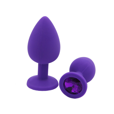 Het draagbare van de het Uiteindestop van Siliconejeweled Chastity Anal Plug Adult Toy Anale Vrolijke Volwassen Speelgoed voor Mensen