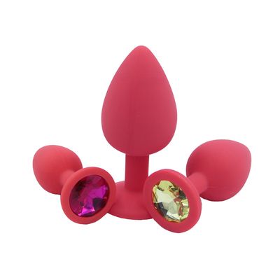 Het draagbare van de het Uiteindestop van Siliconejeweled Chastity Anal Plug Adult Toy Anale Vrolijke Volwassen Speelgoed voor Mensen