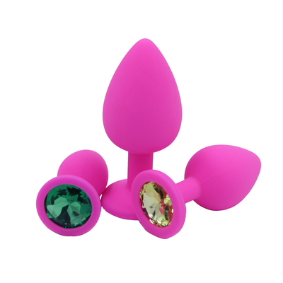 Het draagbare van de het Uiteindestop van Siliconejeweled Chastity Anal Plug Adult Toy Anale Vrolijke Volwassen Speelgoed voor Mensen