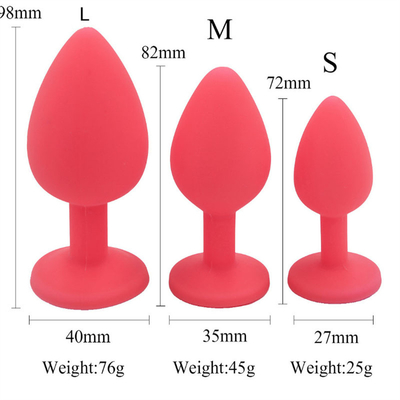Het draagbare van de het Uiteindestop van Siliconejeweled Chastity Anal Plug Adult Toy Anale Vrolijke Volwassen Speelgoed voor Mensen