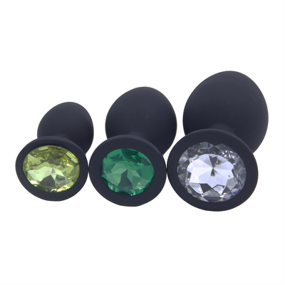 Het draagbare van de het Uiteindestop van Siliconejeweled Chastity Anal Plug Adult Toy Anale Vrolijke Volwassen Speelgoed voor Mensen