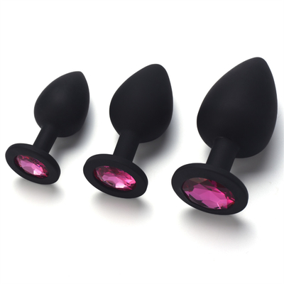 Het draagbare van de het Uiteindestop van Siliconejeweled Chastity Anal Plug Adult Toy Anale Vrolijke Volwassen Speelgoed voor Mensen