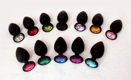 Het draagbare van de het Uiteindestop van Siliconejeweled Chastity Anal Plug Adult Toy Anale Vrolijke Volwassen Speelgoed voor Mensen