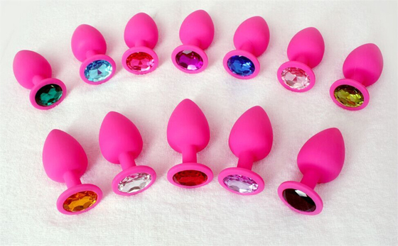 Het draagbare van de het Uiteindestop van Siliconejeweled Chastity Anal Plug Adult Toy Anale Vrolijke Volwassen Speelgoed voor Mensen