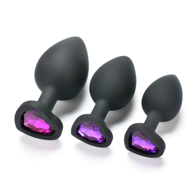 Het draagbare van de het Uiteindestop van Siliconejeweled Chastity Anal Plug Adult Toy Anale Vrolijke Volwassen Speelgoed voor Mensen