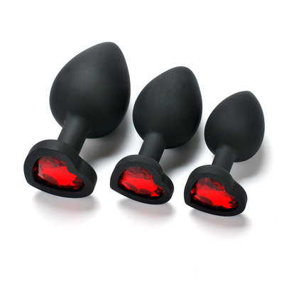 Het draagbare van de het Uiteindestop van Siliconejeweled Chastity Anal Plug Adult Toy Anale Vrolijke Volwassen Speelgoed voor Mensen