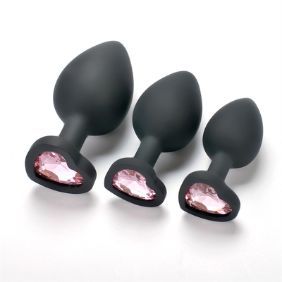 Het draagbare van de het Uiteindestop van Siliconejeweled Chastity Anal Plug Adult Toy Anale Vrolijke Volwassen Speelgoed voor Mensen