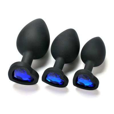 Het draagbare van de het Uiteindestop van Siliconejeweled Chastity Anal Plug Adult Toy Anale Vrolijke Volwassen Speelgoed voor Mensen