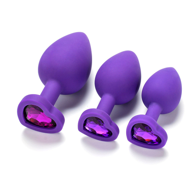 Het draagbare van de het Uiteindestop van Siliconejeweled Chastity Anal Plug Adult Toy Anale Vrolijke Volwassen Speelgoed voor Mensen