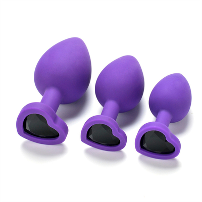 Het draagbare van de het Uiteindestop van Siliconejeweled Chastity Anal Plug Adult Toy Anale Vrolijke Volwassen Speelgoed voor Mensen