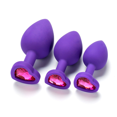 Het draagbare van de het Uiteindestop van Siliconejeweled Chastity Anal Plug Adult Toy Anale Vrolijke Volwassen Speelgoed voor Mensen