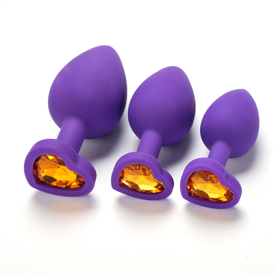 Het draagbare van de het Uiteindestop van Siliconejeweled Chastity Anal Plug Adult Toy Anale Vrolijke Volwassen Speelgoed voor Mensen