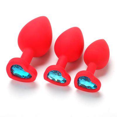 Het draagbare van de het Uiteindestop van Siliconejeweled Chastity Anal Plug Adult Toy Anale Vrolijke Volwassen Speelgoed voor Mensen