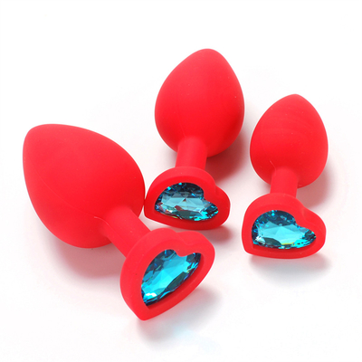 Het draagbare van de het Uiteindestop van Siliconejeweled Chastity Anal Plug Adult Toy Anale Vrolijke Volwassen Speelgoed voor Mensen