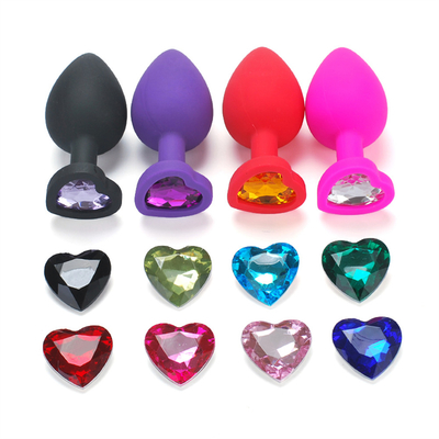 Het draagbare van de het Uiteindestop van Siliconejeweled Chastity Anal Plug Adult Toy Anale Vrolijke Volwassen Speelgoed voor Mensen