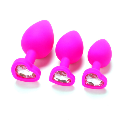 Het draagbare van de het Uiteindestop van Siliconejeweled Chastity Anal Plug Adult Toy Anale Vrolijke Volwassen Speelgoed voor Mensen