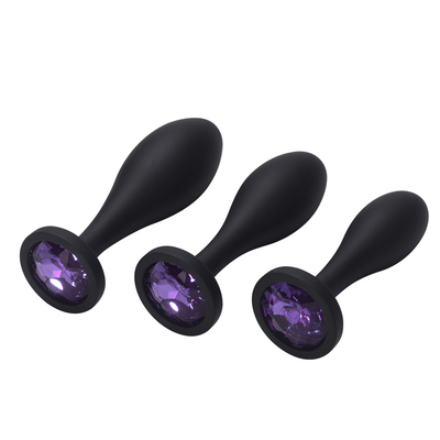 Daling het Verschepen van het het Speelgoedwater van het Silicone Anale Geslacht van het de Dalingsontwerp van de het Uiteindestop van Massager Zwarte Anale Anale de Stopreeks