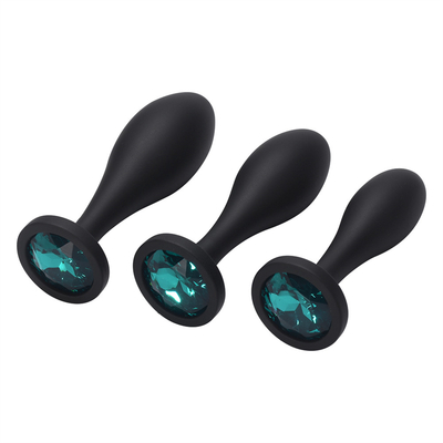 Daling het Verschepen van het het Speelgoedwater van het Silicone Anale Geslacht van het de Dalingsontwerp van de het Uiteindestop van Massager Zwarte Anale Anale de Stopreeks