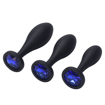 Daling het Verschepen van het het Speelgoedwater van het Silicone Anale Geslacht van het de Dalingsontwerp van de het Uiteindestop van Massager Zwarte Anale Anale de Stopreeks