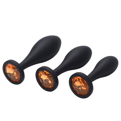 Daling het Verschepen van het het Speelgoedwater van het Silicone Anale Geslacht van het de Dalingsontwerp van de het Uiteindestop van Massager Zwarte Anale Anale de Stopreeks