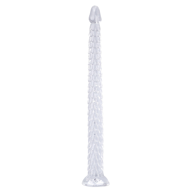 Super lange slang anale kont plug dildo met zuigbeker, anale trainer seks speelgoed