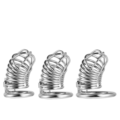 Metalen kuisheid penis lul kooi mannen slavernij penis slot kuisheid tijd vertraging kooien apparaat voor man
