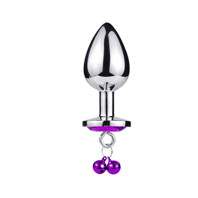 Anaal seksspeelgoed Plug Butt Roestvrij staal kristal 3pcs Set Metalen anaal plug met bel