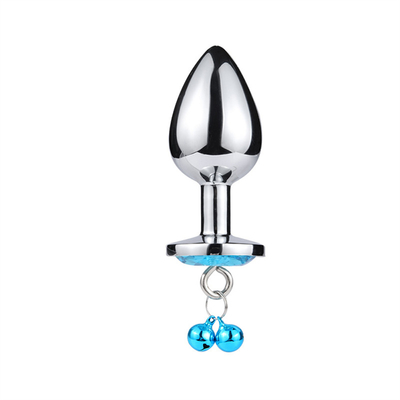 Anaal seksspeelgoed Plug Butt Roestvrij staal kristal 3pcs Set Metalen anaal plug met bel
