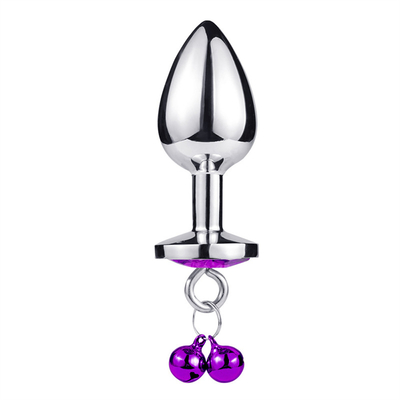 Anaal seksspeelgoed Plug Butt Roestvrij staal kristal 3pcs Set Metalen anaal plug met bel