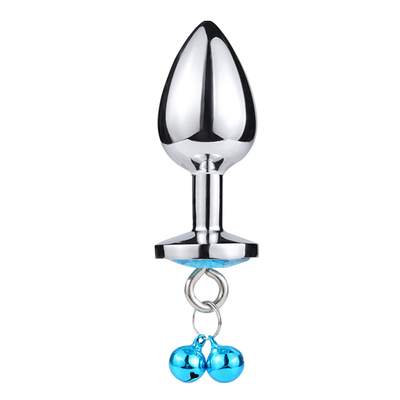 Anaal seksspeelgoed Plug Butt Roestvrij staal kristal 3pcs Set Metalen anaal plug met bel