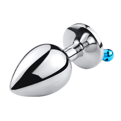 Anaal seksspeelgoed Plug Butt Roestvrij staal kristal 3pcs Set Metalen anaal plug met bel