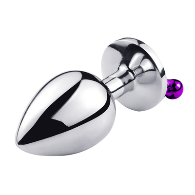 Anaal seksspeelgoed Plug Butt Roestvrij staal kristal 3pcs Set Metalen anaal plug met bel