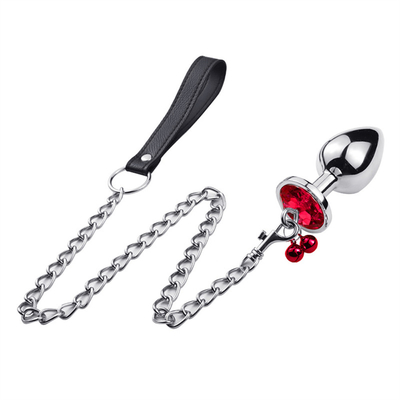 Anaal seksspeelgoed Plug Butt Roestvrij staal kristal 3pcs Set Metalen anaal plug met bel