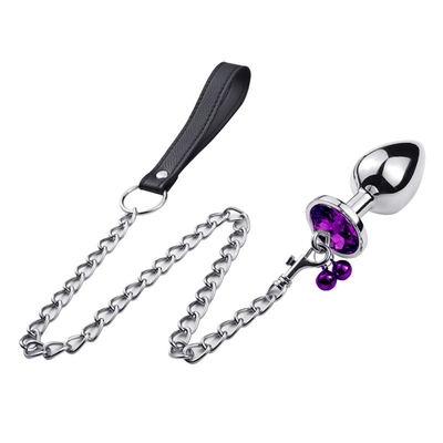 Anaal seksspeelgoed Plug Butt Roestvrij staal kristal 3pcs Set Metalen anaal plug met bel