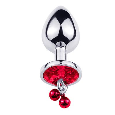 Anaal seksspeelgoed Plug Butt Roestvrij staal kristal 3pcs Set Metalen anaal plug met bel